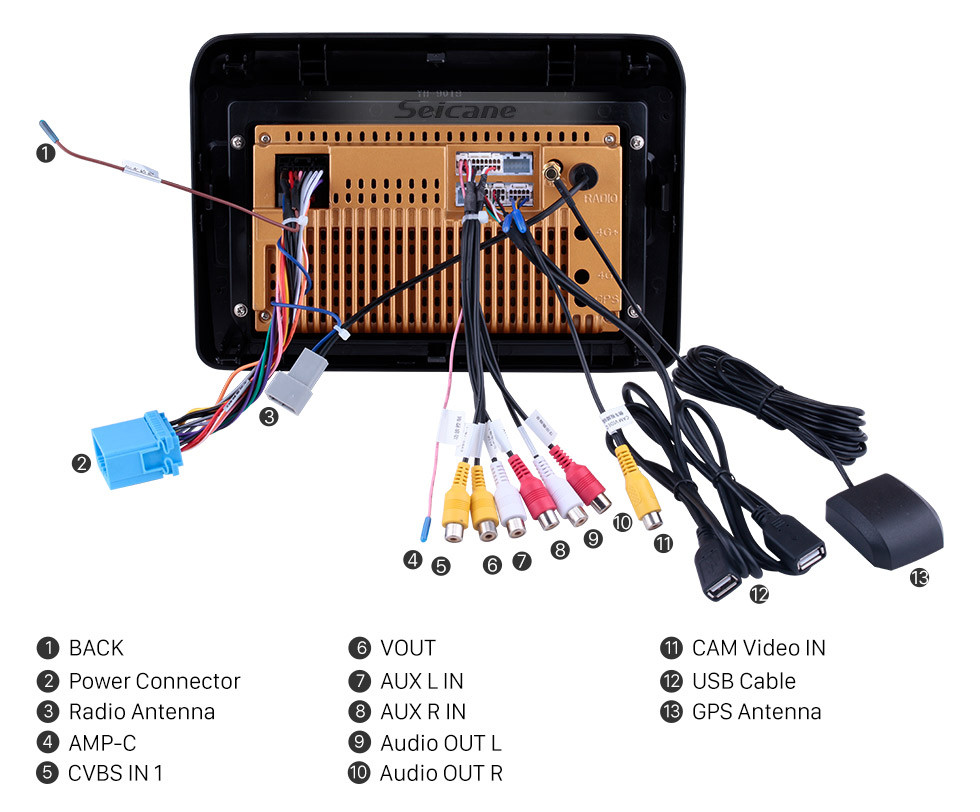 Seicane OEM 9 polegada Android 10.0 Bluetooth Rádio para 2018-2019 Suzuki ERTIGA com Navegação GPS 1024 * 600 touchscreen wi-fi suporte a música Câmera Retrovisor DVR Controle de Volante OBD