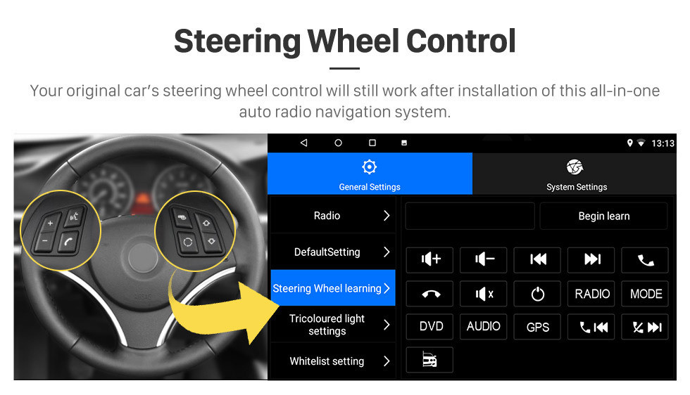 Seicane Leitor MP5 de rádio para carro com tela sensível ao toque HD Android 10,1 polegadas para 2012-2017 TOYOTA CAMRY GPS Navigation Telefone Bluetooth Música WIFI Suporte OBD2 USB DAB + Mirror Link Steering Wheel Control Câmera de backup