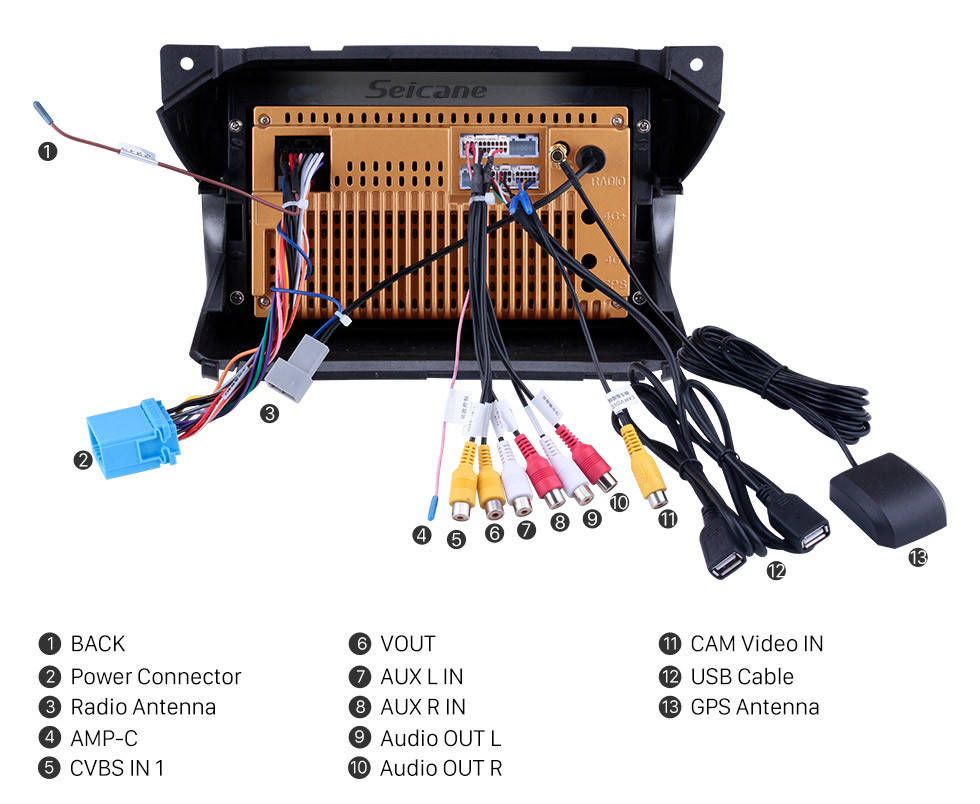 Seicane 9 pulgadas Android 10.0 OEM HD Pantalla táctil Unidad principal para 2009-2016 Suzuki alto Navegación GPS Radio USB Bluetooth Soporte de música Control del volante 3G WIFI TPMS DAB + OBD2