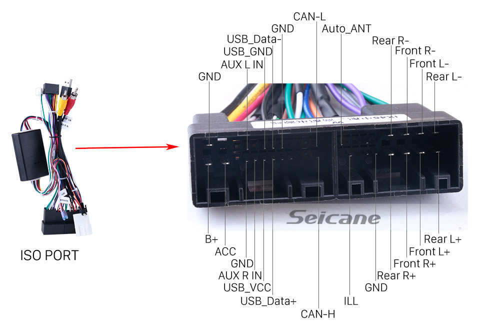 Seicane 9 pouces 2012 2013 2014 2015 KIA Rio LHD Android 10.0 HD Écran tactile Radio Installation Assistance Navigation GPS Système WIFI Audio Aux Bluetooth Musique USB SD Caméra de recul