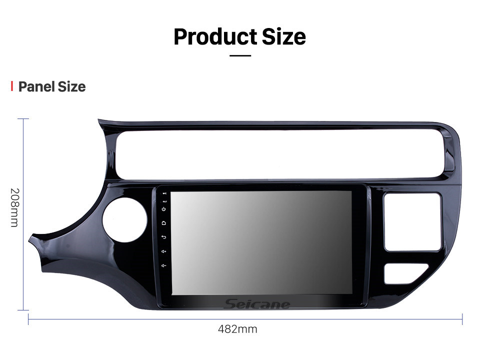 Seicane 9 pouces 2012 2013 2014 2015 KIA Rio LHD Android 10.0 HD Écran tactile Radio Installation Assistance Navigation GPS Système WIFI Audio Aux Bluetooth Musique USB SD Caméra de recul