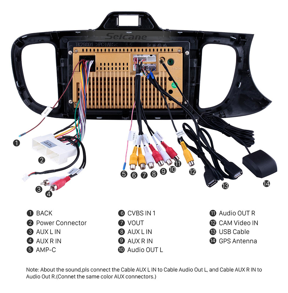 Seicane Tudo em um 9 polegadas Android 10.0 HD Touchscreen Rádio para 2017 KIA PEGAS Mão Esquerda Dirigindo Navegação GPS do carro USB AUX RDS WIFI Bluetooth suporte DVR Câmera Retrovisor TV Digital SWC