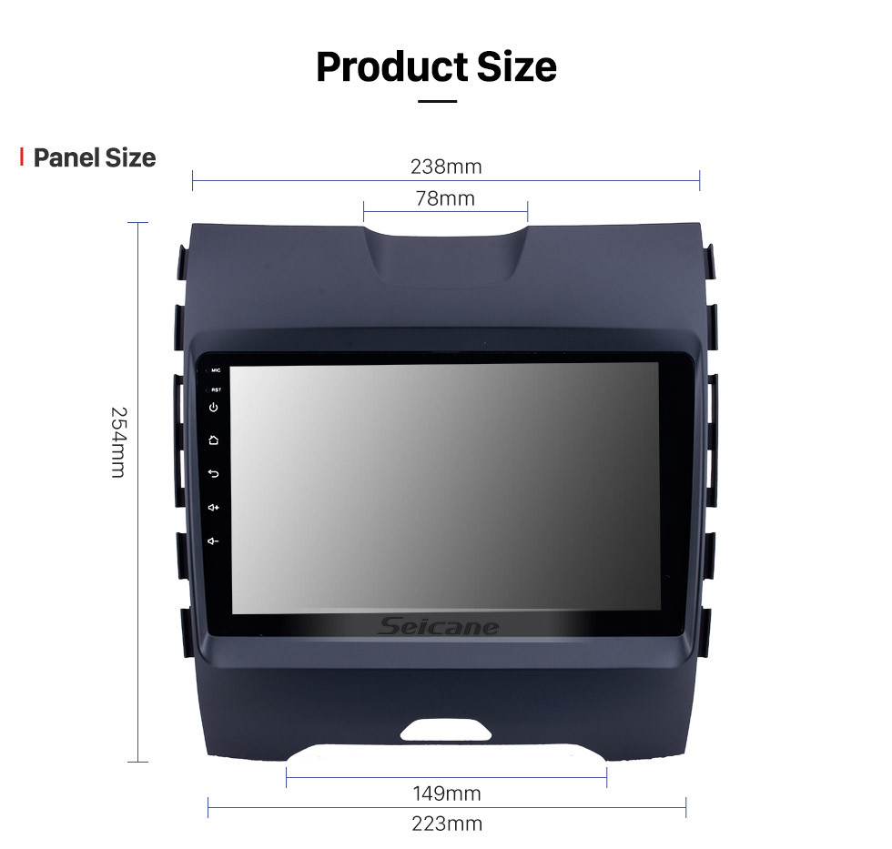 Seicane 9-дюймовый Android 13.0 2013 2014 2015 2016 2017 Ford Edge Radio GPS-навигационная система с сенсорным экраном HD Поддержка Bluetooth WIFI Резервная камера TPMS Управление рулевым колесом Зеркальная связь OBD2 DVR