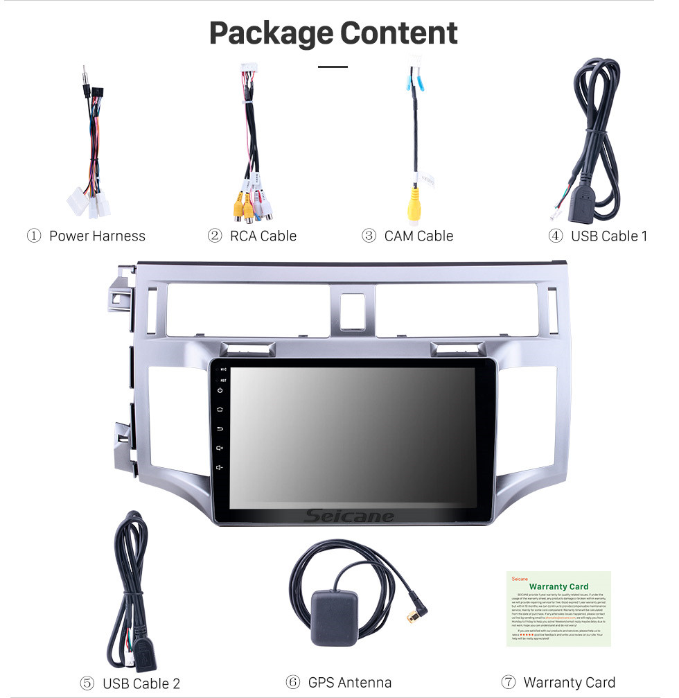 Seicane 2006 2007 2008 2009 2010 TOYOTA AVALON 9 Inch Android 10.0 HD Touchscreen Car Stereo GPS Navigation System  Radio Bluetooth  WIFI  USB Support DAB+ OBDII SWC