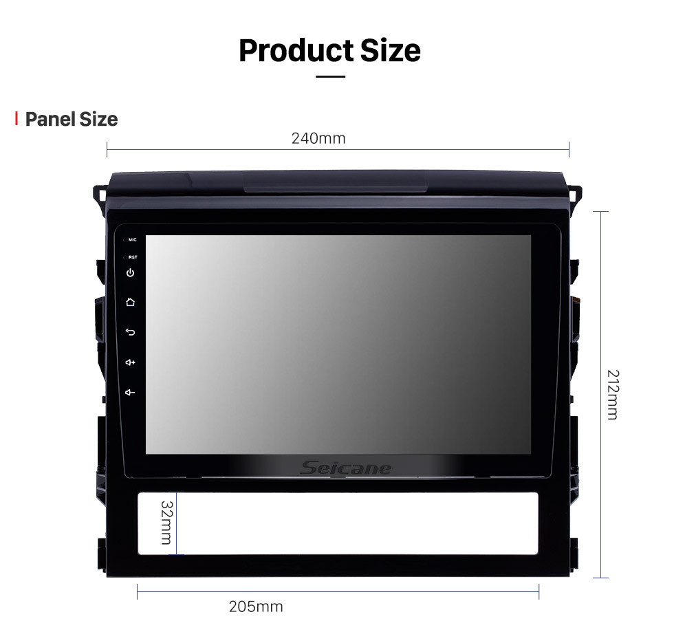 Seicane 9 pulgadas Android 10.0 radio pantalla táctil Sistema de navegación GPS Bluetooth para 2016 Toyota Land Cruiser 200 compatible TPMS DVR OBD II USB SD 3G WiFi Cámara trasera Control del volante HD 1080P Video AUX