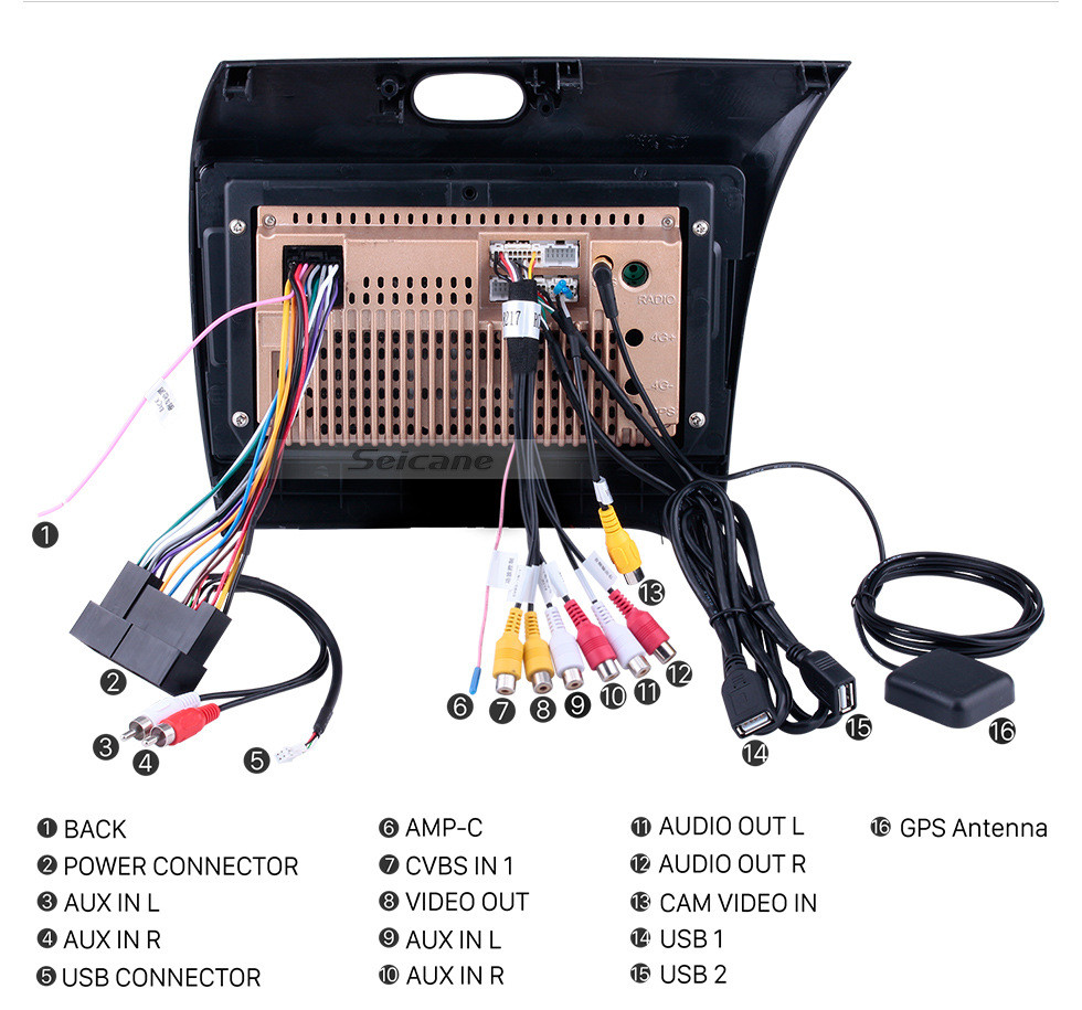 Seicane OEM 9 pulgadas Android 10.0 Radio para 2012-2016 Kia K3 RHD Bluetooth WIFI HD Pantalla táctil Soporte de navegación GPS Carplay Cámara trasera