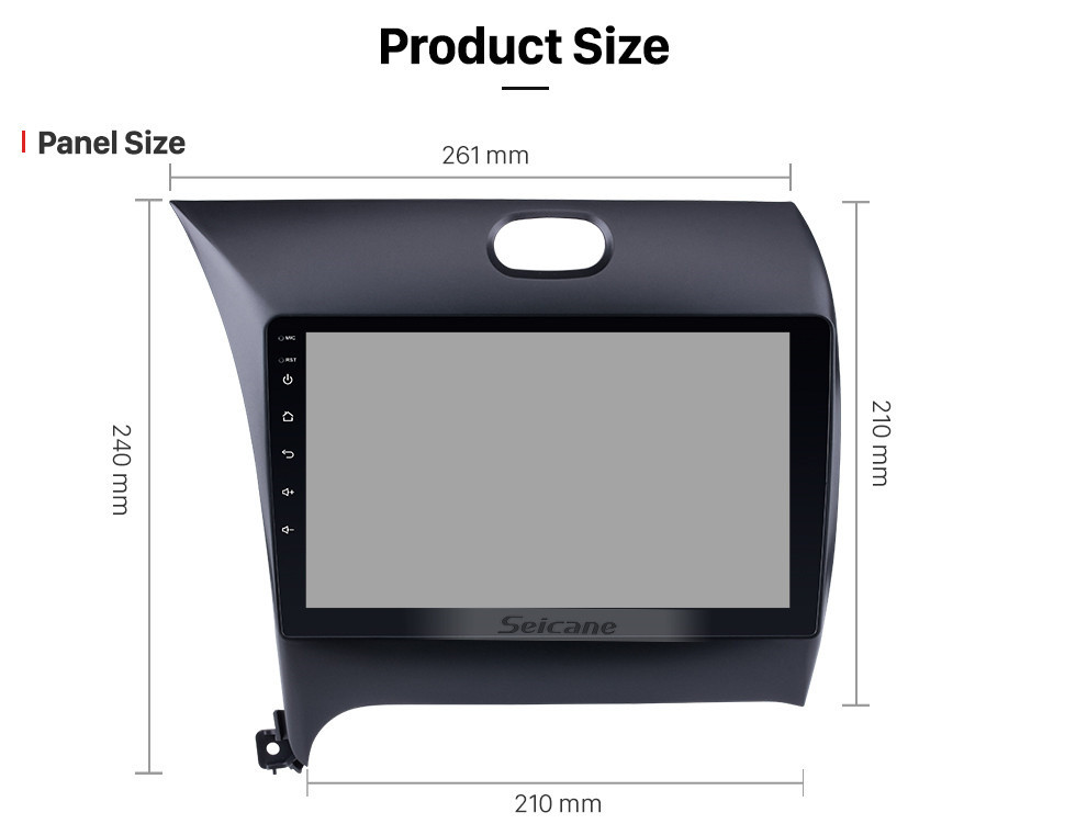 Seicane 9 polegadas HD 1024*600 Touchscreen Android 10.0 GPS Navegação Rádio para 2013-2016 KIA K3 CERATO FORTE com Bluetooth USB WIFI OBD2 Espelho Link Retrovisor Câmera 1080P Vídeo