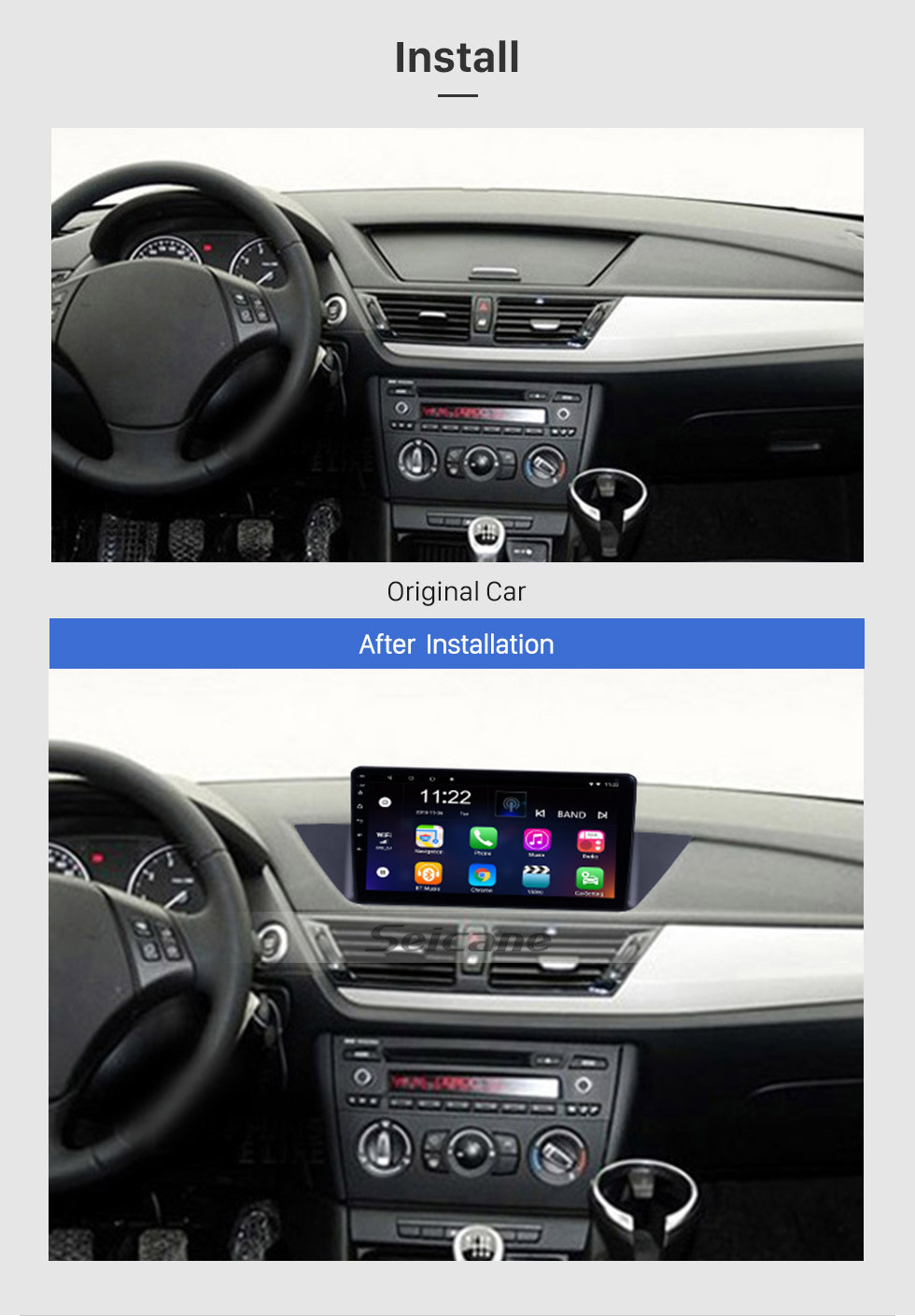 Seicane Android 10.1 2009-2013 BMW X1 E84 actualización de radio para pantalla táctil HD de 10.1 pulgadas autoradio navegación GPS enlace espejo WIFI OBD2 DVR HD 1080P Video