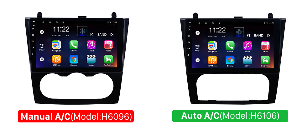 Seicane 9 polegadas HD Touchscreen Android 10.0 Sistema de navegação de rádio para 2008-2012 Nissan Teana ALTIMA Manual A/C Multimedia Player com WIFI FM USB Bluetooth suporte de música TV Digital SWC TPMS