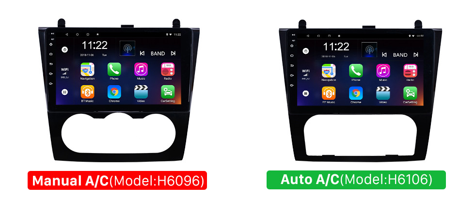 Seicane Écran tactile HD de 9 pouces Android 10.0 Système de navigation radio pour 2008-2012 Nissan Teana ALTIMA Manuel A/C Lecteur multimédia avec WIFI FM USB Prise en charge de la musique Bluetooth TV numérique SWC TPMS