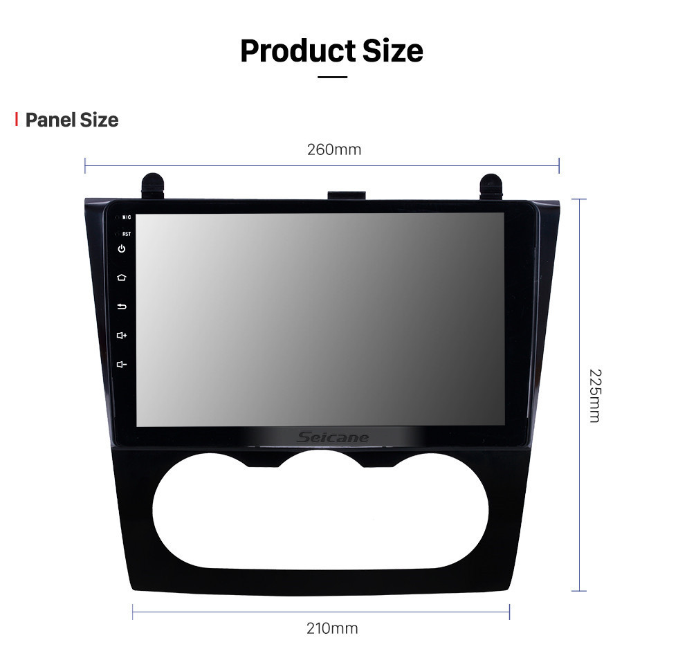 Seicane Écran tactile HD de 9 pouces Android 10.0 Système de navigation radio pour 2008-2012 Nissan Teana ALTIMA Manuel A/C Lecteur multimédia avec WIFI FM USB Prise en charge de la musique Bluetooth TV numérique SWC TPMS