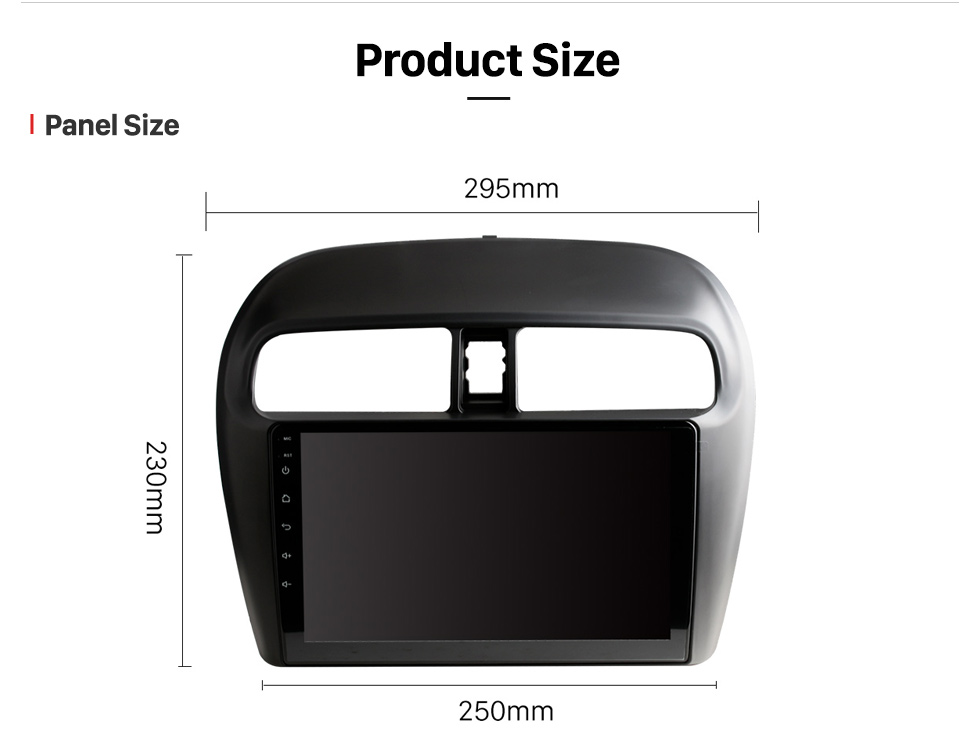 Seicane 2012 2013 2014 2015 2016 Mitsubishi Mirage 9 pouces Android 12.0 Autoradio Système de navigation GPS avec écran tactile 1024 * 600 HD Musique Bluetooth USB WIFI FM Prise en charge des commandes au volant DVR OBD