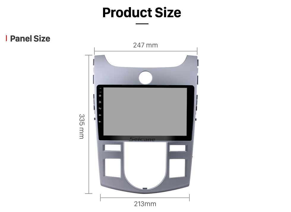 Seicane 9 Zoll für 2008-2012 KIA FORTE CERATO AT Auto Klimaanlage Version Android 13.0 Radio GPS Navigationssystem 1080P Video Bluetooth Musik USB Rückfahrkamera 4G WIFI OBD2