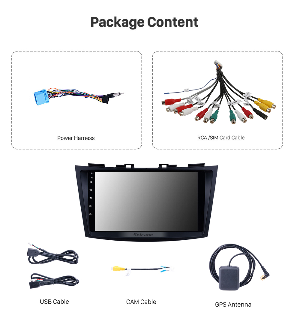 Seicane 9 inch Android 10.0 2011-2013 SUZUKI SWIFT Auto Radio GPS Navigation Audio system Bluetooth Music USB WIFI support 1080P Video OBD2 DVR Seicane 9 inch Android 10.0 2011-2013 SUZUKI SWIFT Auto Radio GPS Navigation Audio system Bluetooth Music USB WIFI support 1080P Video OBD2 DVR