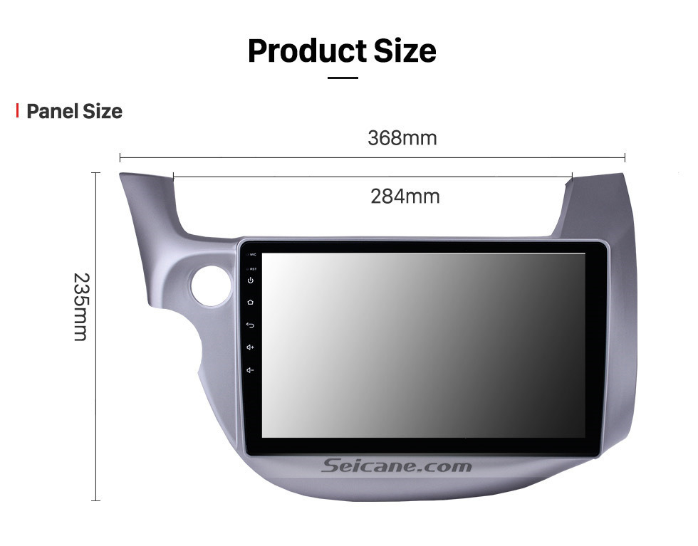 Seicane 2007 2008 2009-2013 Honda Fit Conductor izquierdo 10.1 pulgadas Android 10.0 HD 1024 * 600 Pantalla táctil Sistema de navegación GPS con Bluetooth WIFI Enlace espejo Control del volante