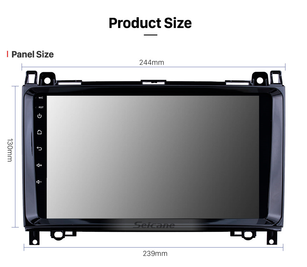 Seicane 9 inch Android 10.0 GPS Navigation Radio for 2000-2015 VW Volkswagen Crafter Mercedes Benz Viano / Vito /B Class W245 /Sprinter /A Class W169 with Bluetooth WiFi Touchscreen support Carplay DVR