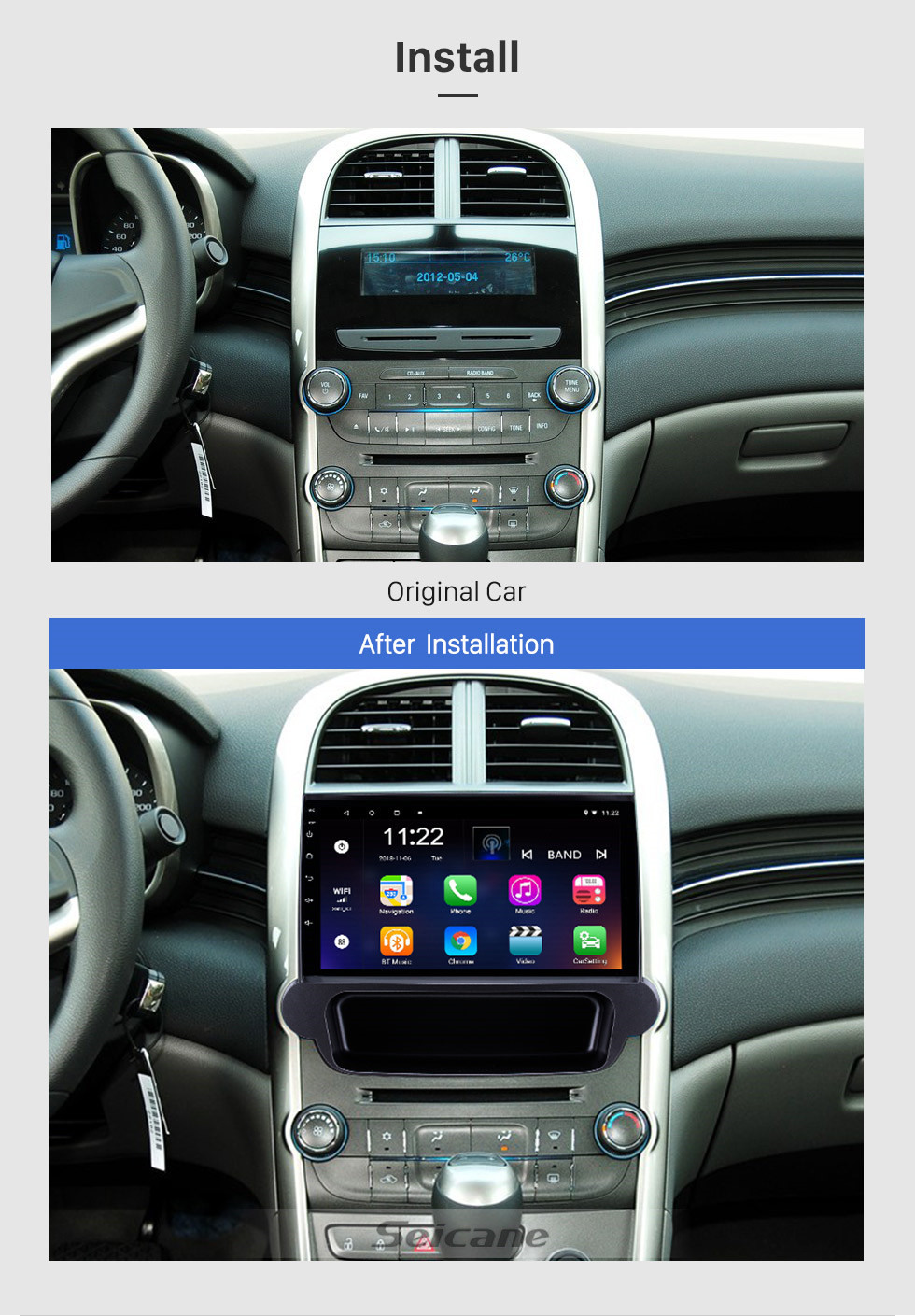 Seicane 9 inch Android 13.0 2012 2013 2014 Chevy Chevrolet Malibu Radio GPS Navigation System with 1024*600 Touchcreen Bluetooth Backup Camera DVR Steering Wheel Control Mirror Link Seicane 9 inch Android 13.0 2012 2013 2014 Chevy Chevrolet Malibu Radio GPS Navigation System with 1024*600 Touchcreen Bluetooth Backup Camera DVR Steering Wheel Control Mirror Link