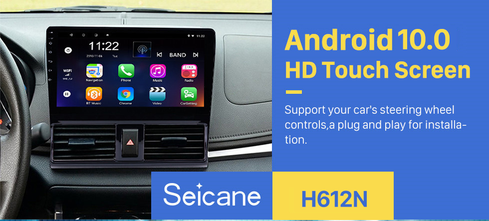 Seicane 2013 2014 2015 2016 Toyota Vios 10.1 inch HD 1024*600 Touchscreen Android 10.0 Radio GPS Navigation system with Bluetooth WIFI 1080P Video DVR Mirror Link Seicane 2013 2014 2015 2016 Toyota Vios 10.1 inch HD 1024*600 Touchscreen Android 10.0 Radio GPS Navigation system with Bluetooth WIFI 1080P Video DVR Mirror Link