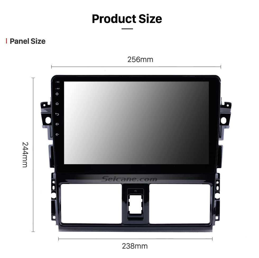 Seicane 2013 2014 2015 2016 Toyota Vios 10.1 дюймов HD 1024 * 600 Сенсорный экран Android 10.0 Радио GPS Система навигации с Bluetooth WIFI 1080P Видео DVR Зеркало Ссылка