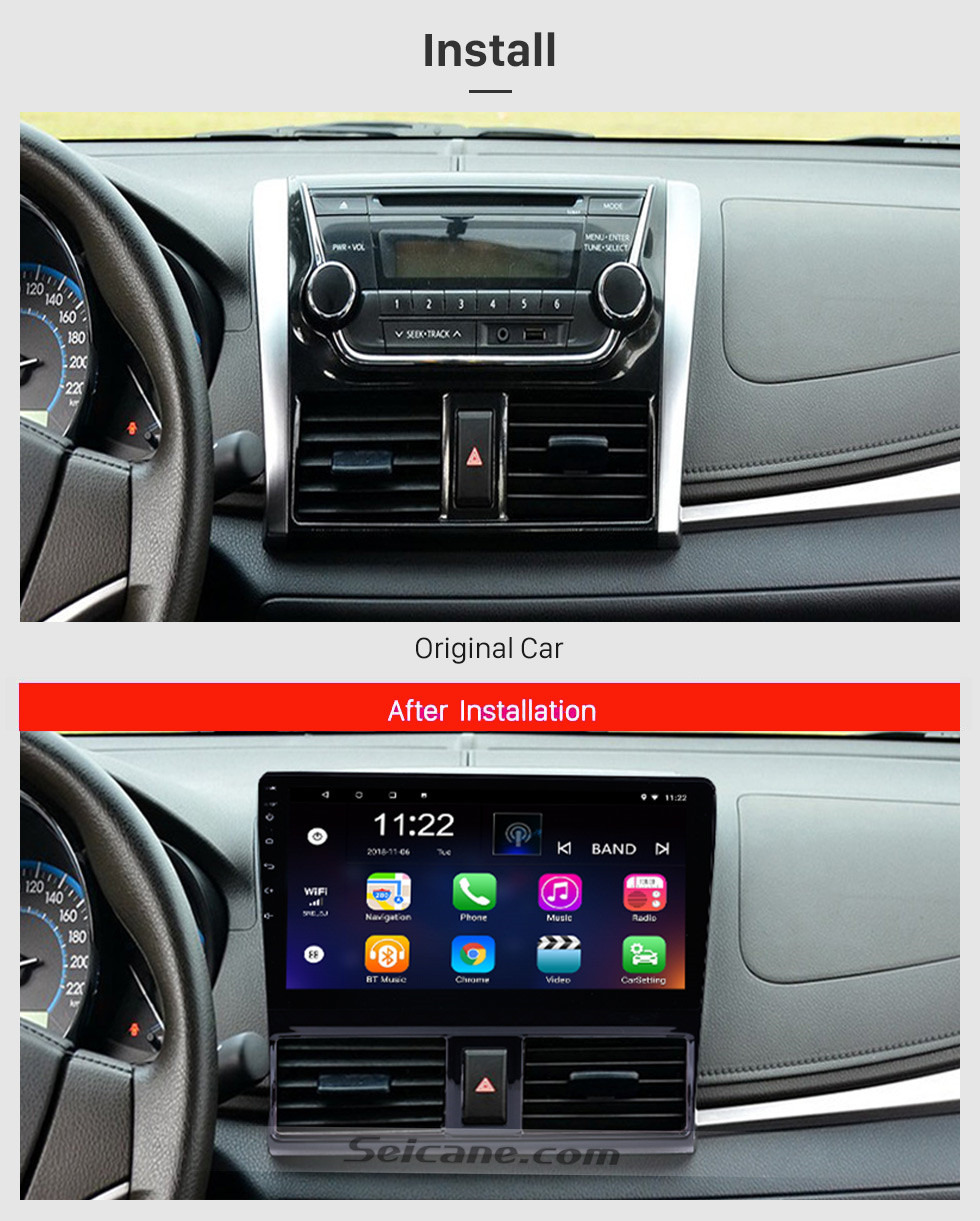 Seicane 2013 2014 2015 2016 Toyota Vios 10,1 Zoll HD 1024 * 600 Touchscreen Android 10.0 Radio GPS Navigationssystem mit Bluetooth WIFI 1080P Video DVR Mirror Link Seicane 2013 2014 2015 2016 Toyota Vios 10,1 Zoll HD 1024 * 600 Touchscreen Android 10.0 Radio GPS Navigationssystem mit Bluetooth WIFI 1080P Video DVR Mirror Link