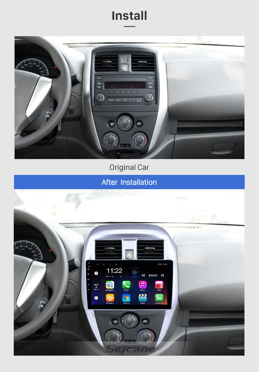 Seicane Android 10.0 10.1 Inch 2015 Nissan Old Sunny GPS Navigation HD Touchscreen Radio with Bluetooth WIFI USB AUX support 3G Rearview Camera DVR Steering Wheel Control Seicane Android 10.0 10.1 Inch 2015 Nissan Old Sunny GPS Navigation HD Touchscreen Radio with Bluetooth WIFI USB AUX support 3G Rearview Camera DVR Steering Wheel Control