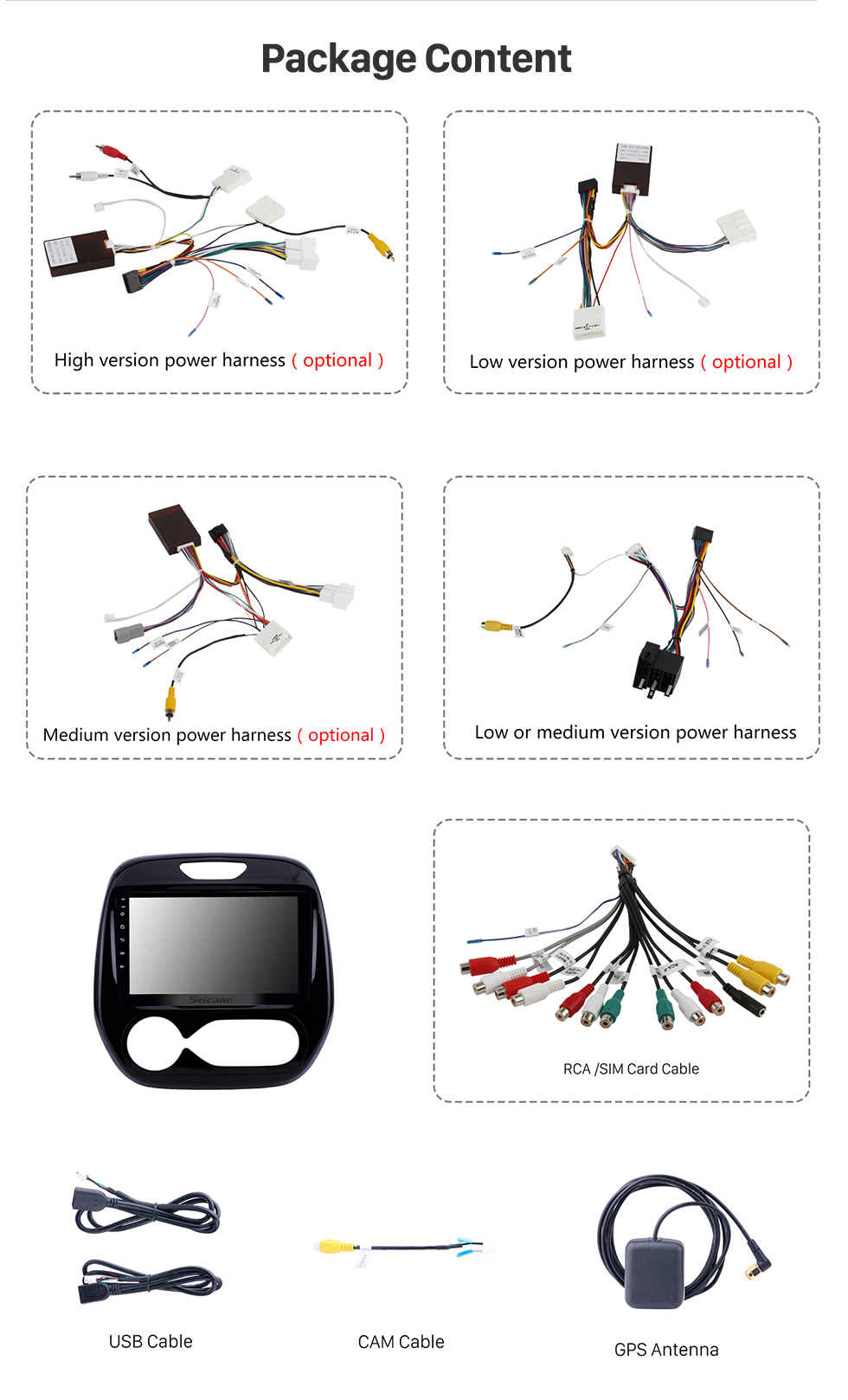 Seicane 9 Inch Android 13.0 2011-2016 Renault Captur CLIO Samsung QM3 Auto A/C GPS Navigation Car Audio System Touch Screen AM FM Radio Bluetooth Music WiFi OBD2 Mirror Link AUX Backup Camera USB SD 1080P Video Seicane 9 Inch Android 13.0 2011-2016 Renault Captur CLIO Samsung QM3 Auto A/C GPS Navigation Car Audio System Touch Screen AM FM Radio Bluetooth Music WiFi OBD2 Mirror Link AUX Backup Camera USB SD 1080P Video