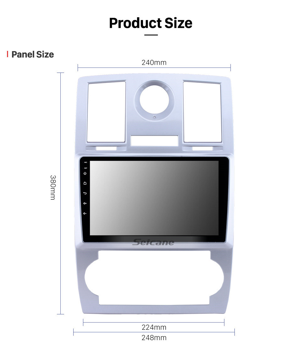 Seicane Rádio touchscreen oem hd para 2004-2008 chrysler aspen 300c 9 polegadas android 10.0 carro estéreo usb bluetooth aux suporte carplay dvr tpms câmera de backup obd