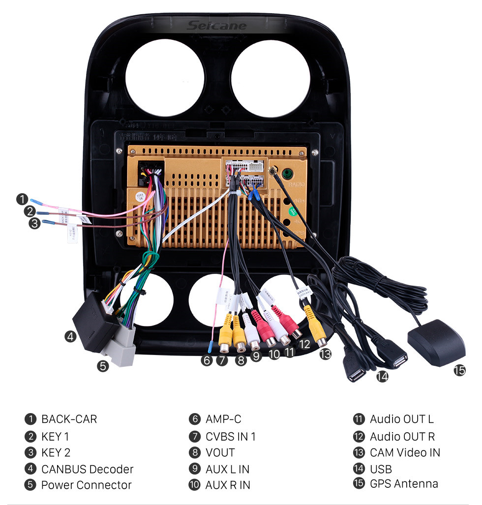 2014 2015 2016 Jeep Compass Android GPS Car Radio 2015 Jeep Patriot Radio Wiring Diagram Seicane