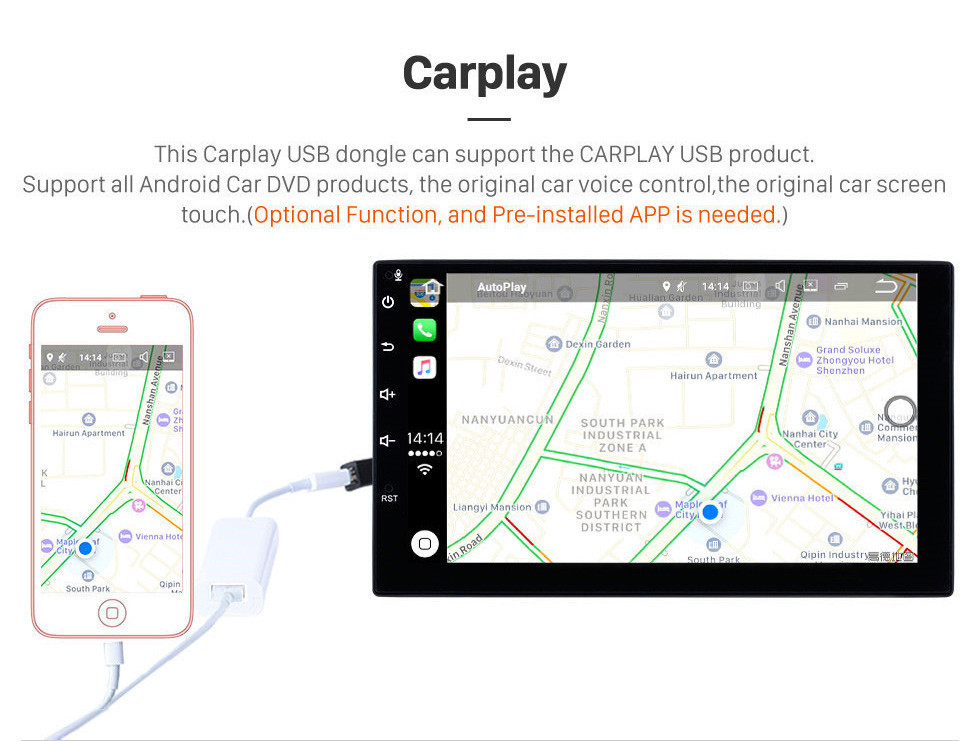 Seicane 10,1 pouces Android 10.0 pour 2010-2017 AUDI Q5 Système de navigation GPS stéréo avec prise en charge de l&amp;#39;écran tactile Bluetooth Caméra de recul