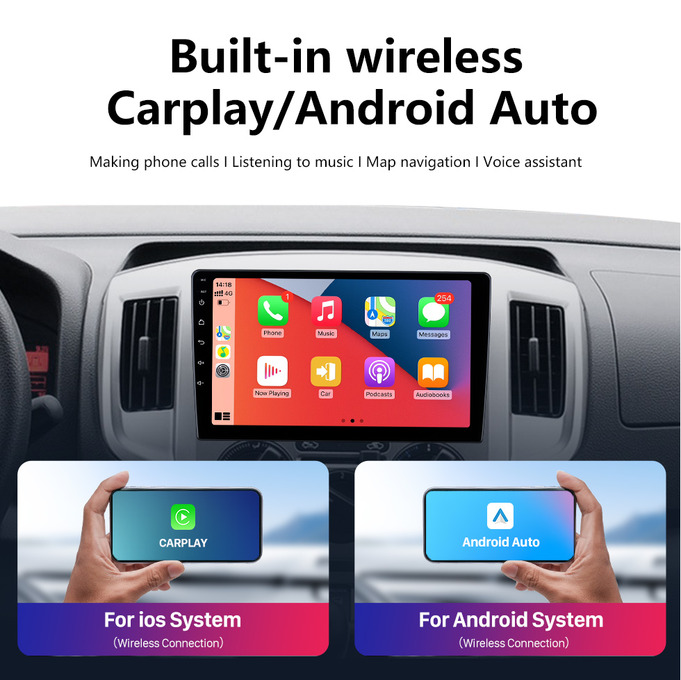 Seicane 10.1 inch Android 13.0 HD Touchscreen Radio for 2014-2018 Chevy Chevrolet Colorado Silverado GMC Sierra VIA Vtrux Truck with GPS Navigation Bluetooth USB WIFI  Carplay