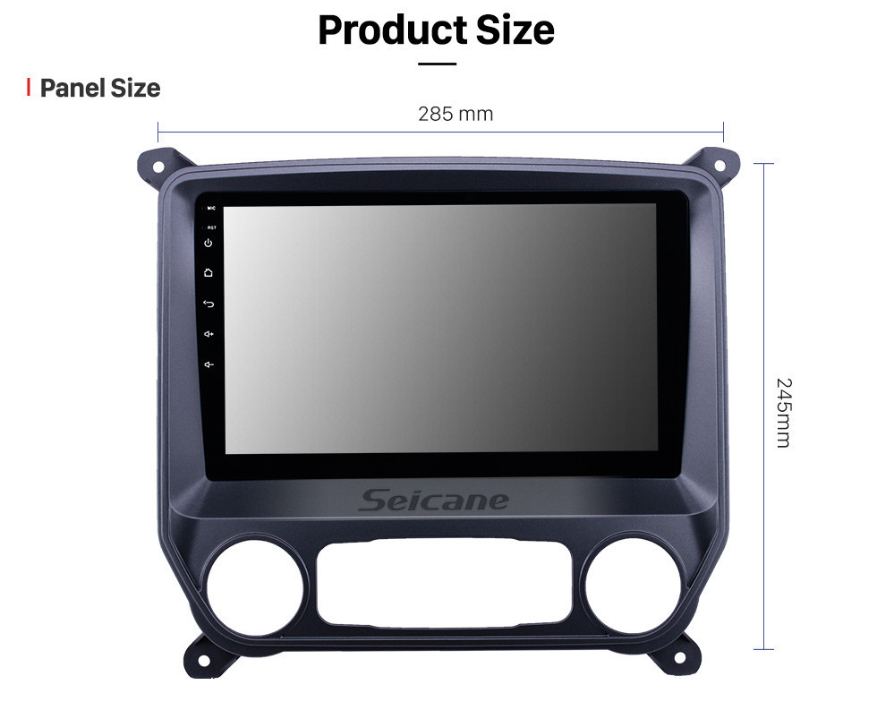 Seicane 10.1 inch HD Touchscreen Radio for 2014-2018 Chevy Chevrolet Colorado Silverado GMC Sierra VIA Vtrux Truck with GPS Navigation Bluetooth USB WIFI  Carplay