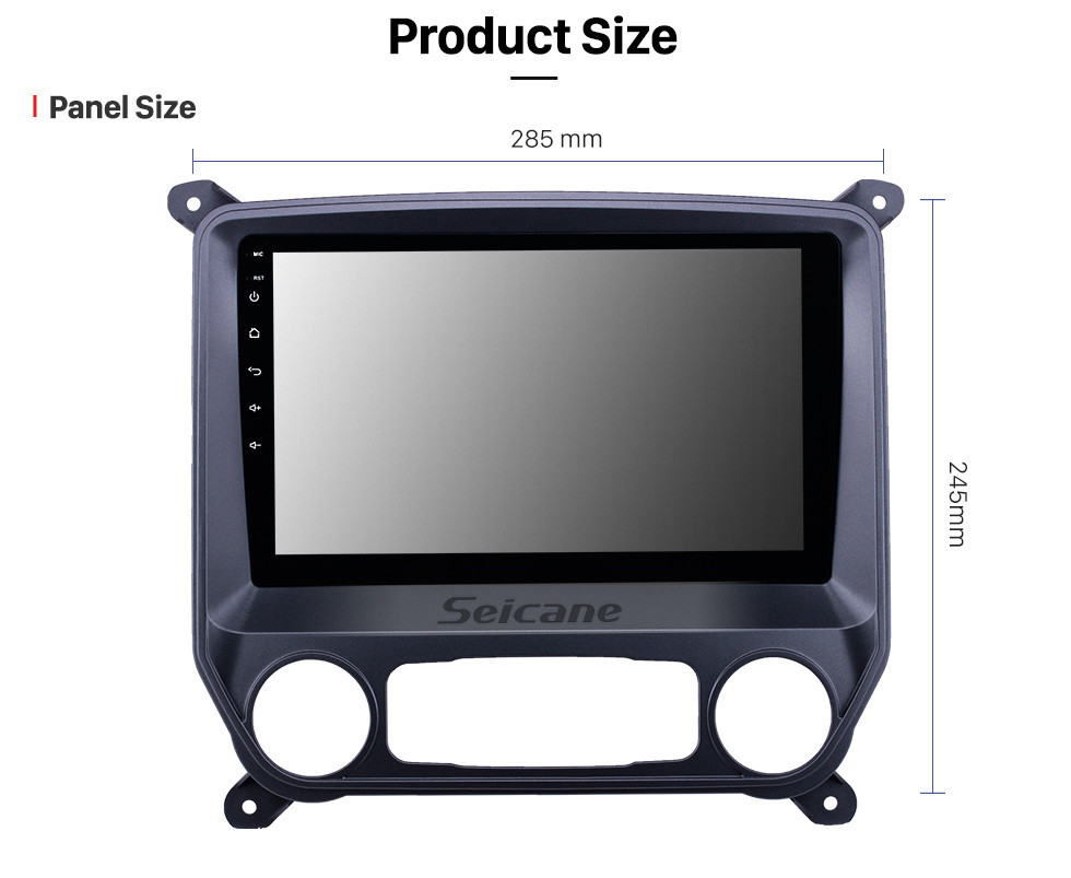 Seicane Radio con pantalla táctil HD Android 13.0 de 10.1 pulgadas para camioneta Chevy Chevrolet Colorado Silverado GMC Sierra VIA Vtrux 2014-2018 con navegación GPS Bluetooth USB WIFI Carplay