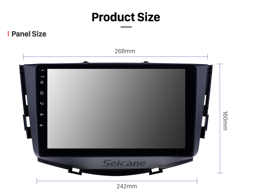 Seicane Сенсорный HD-экран 9-дюймовый Android 10.0 GPS-навигация Радио для Lifan X60 2011-2016 гг. с Bluetooth USB WIFI Поддержка AUX DVR Carplay SWC Резервная камера