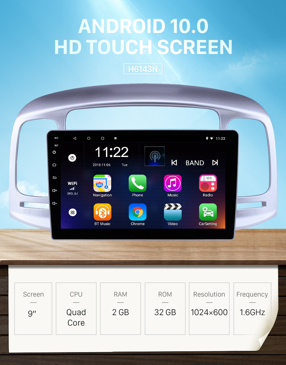 Seicane 2006-2011 Hyundai Accent Touch screen Android 10.0 9 inch Head Unit Bluetooth Stereo with Music AUX WIFI support DAB+ OBD2 DVR Steering Wheel Control Seicane 2006-2011 Hyundai Accent Touch screen Android 10.0 9 inch Head Unit Bluetooth Stereo with Music AUX WIFI support DAB+ OBD2 DVR Steering Wheel Control