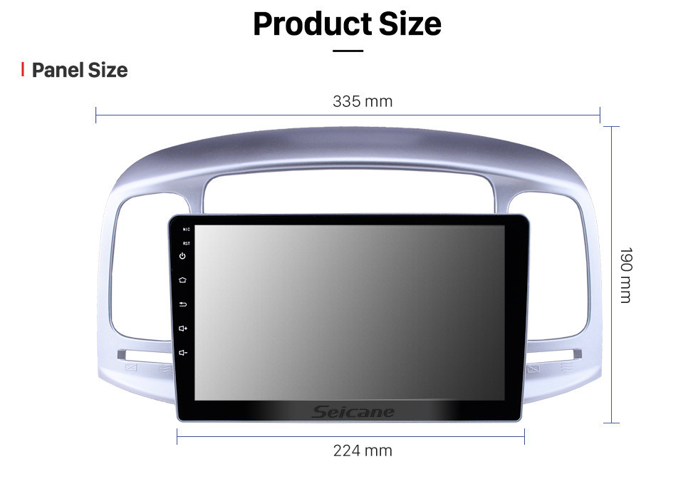 Seicane 2006-2011 Hyundai Accent Сенсорный экран Android 10.0 9-дюймовое головное устройство Bluetooth Stereo с музыкой Поддержка AUX WIFI DAB + OBD2 DVR Управление рулевого колеса