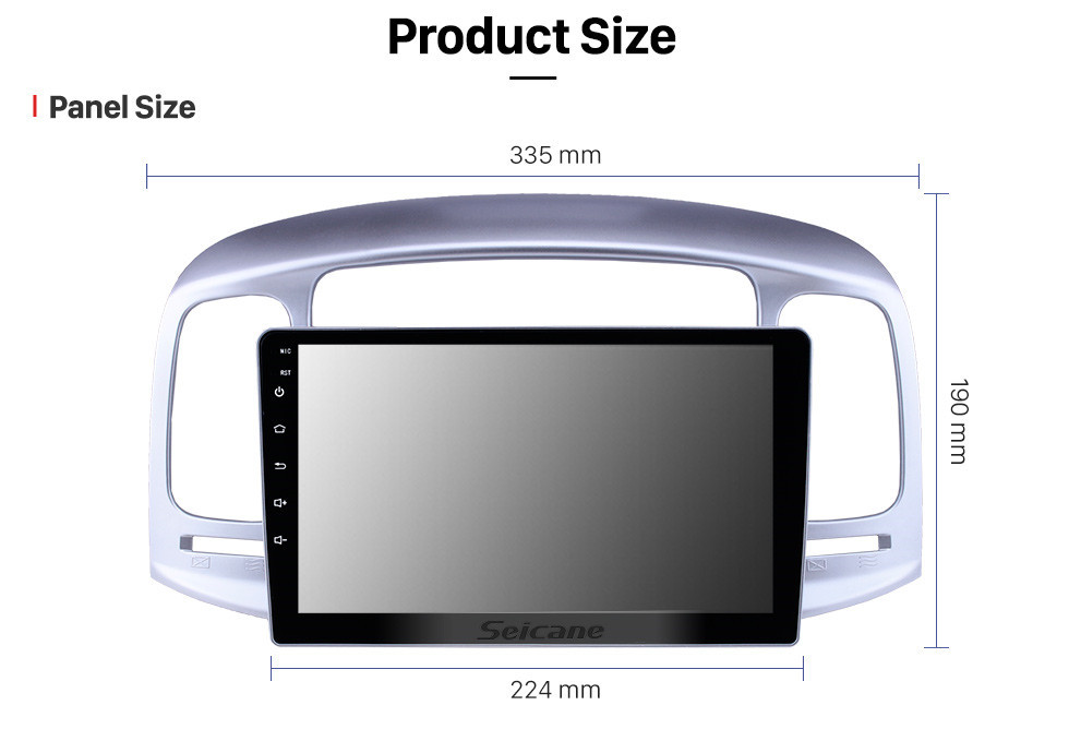 Seicane 2006-2011 Hyundai Accent Pantalla táctil Android 10.0 Unidad principal de 9 pulgadas Bluetooth Estéreo con música Soporte AUX WIFI DAB + OBD2 DVR Control del volante