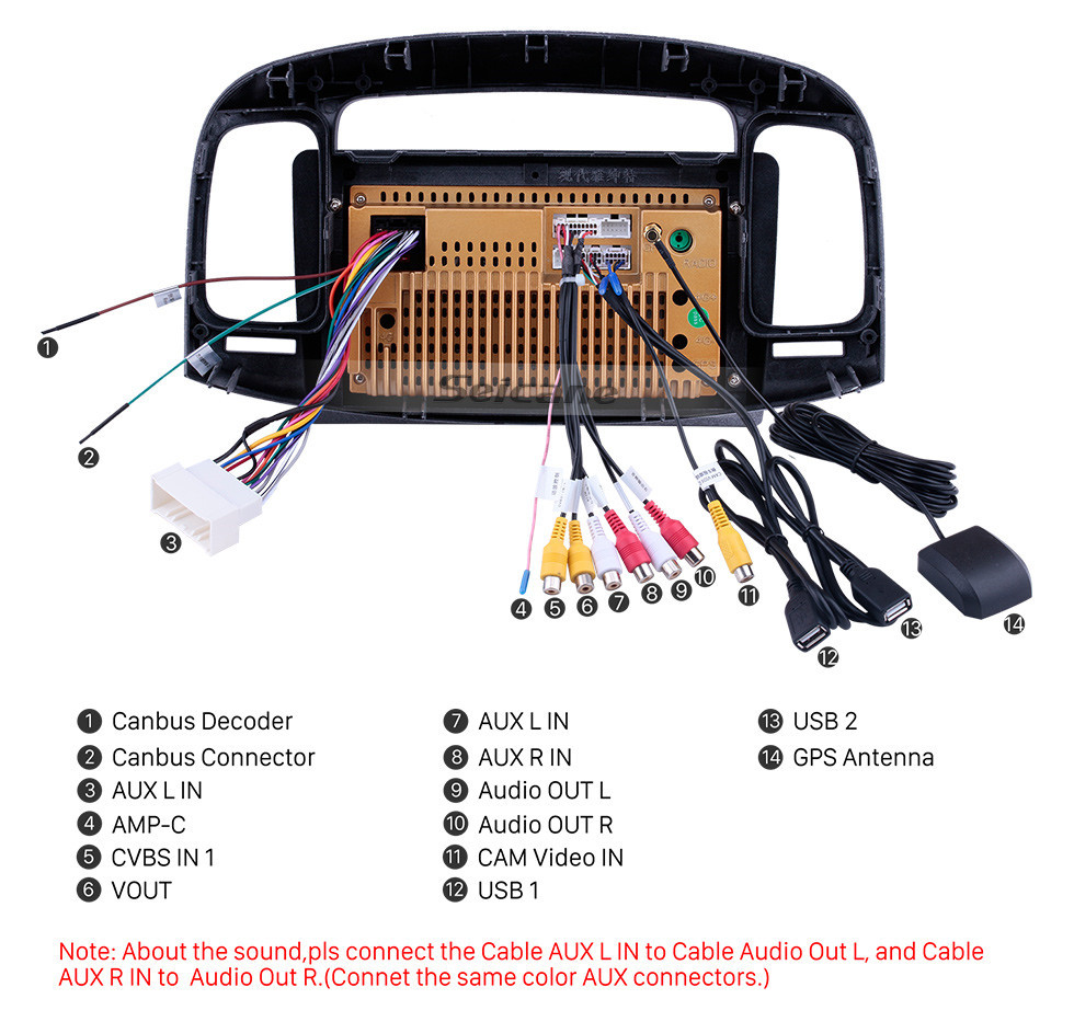 Seicane 2006-2011 Hyundai Accent Pantalla táctil Android 10.0 Unidad principal de 9 pulgadas Bluetooth Estéreo con música Soporte AUX WIFI DAB + OBD2 DVR Control del volante