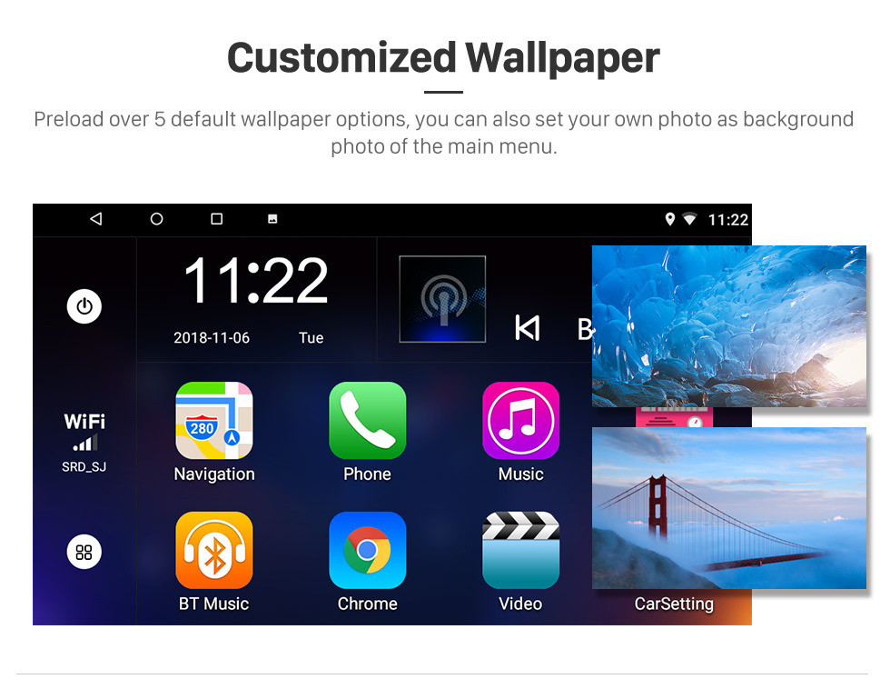 Seicane 10.1 pulgadas Android 10.0 2016-2019 Great Wall Haval H6 Radio de navegación GPS con Bluetooth HD Pantalla táctil WIFI Soporte de música TPMS DVR Carplay TV digital