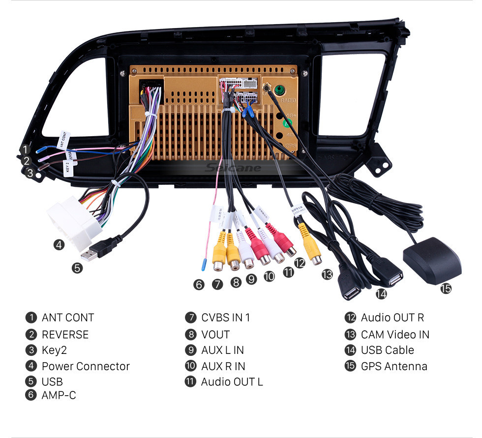 Seicane Android 10.0 Radio de navegación GPS de pantalla táctil de 9 pulgadas para Hyundai Elantra LHD 2019 con USB WIFI Bluetooth AUX compatible Carplay SWC Cámara de vista trasera