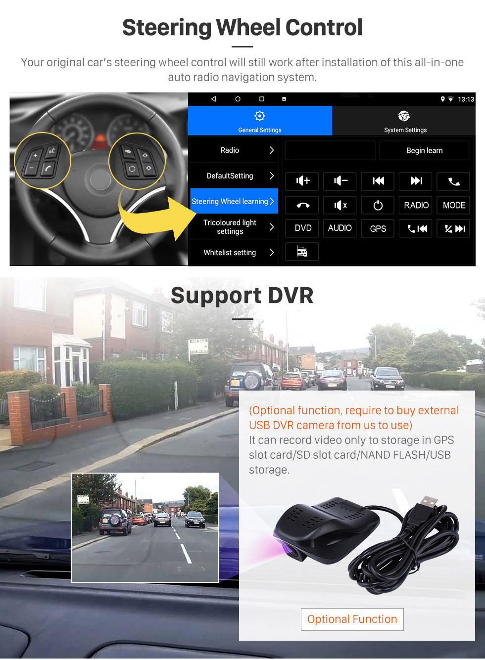 Seicane 2014 Peugeot 408 Pantalla táctil Android 10.0 Unidad principal de 10.1 pulgadas Estéreo Bluetooth con USB AUX Soporte WIFI DAB + OBD2 DVR Control del volante