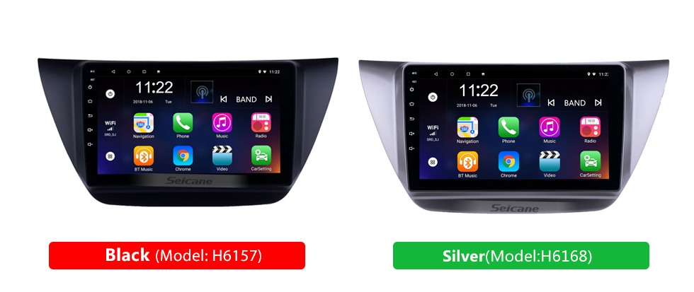 Seicane OEM 9 pouces Android 13.0 Radio pour 2006-2010 MITSUBISHI LANCER IX Bluetooth Wifi HD Touchscreen GPS Navigation AUX support USB Carplay caméra de recul DVR