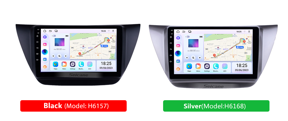 Seicane OEM 9 Zoll Android 13.0 Radio für 2006-2010 MITSUBISHI LANCER IX Bluetooth Wifi HD Touchscreen GPS-Navigation AUX USB-Unterstützung Carplay Backup-Kamera DVR