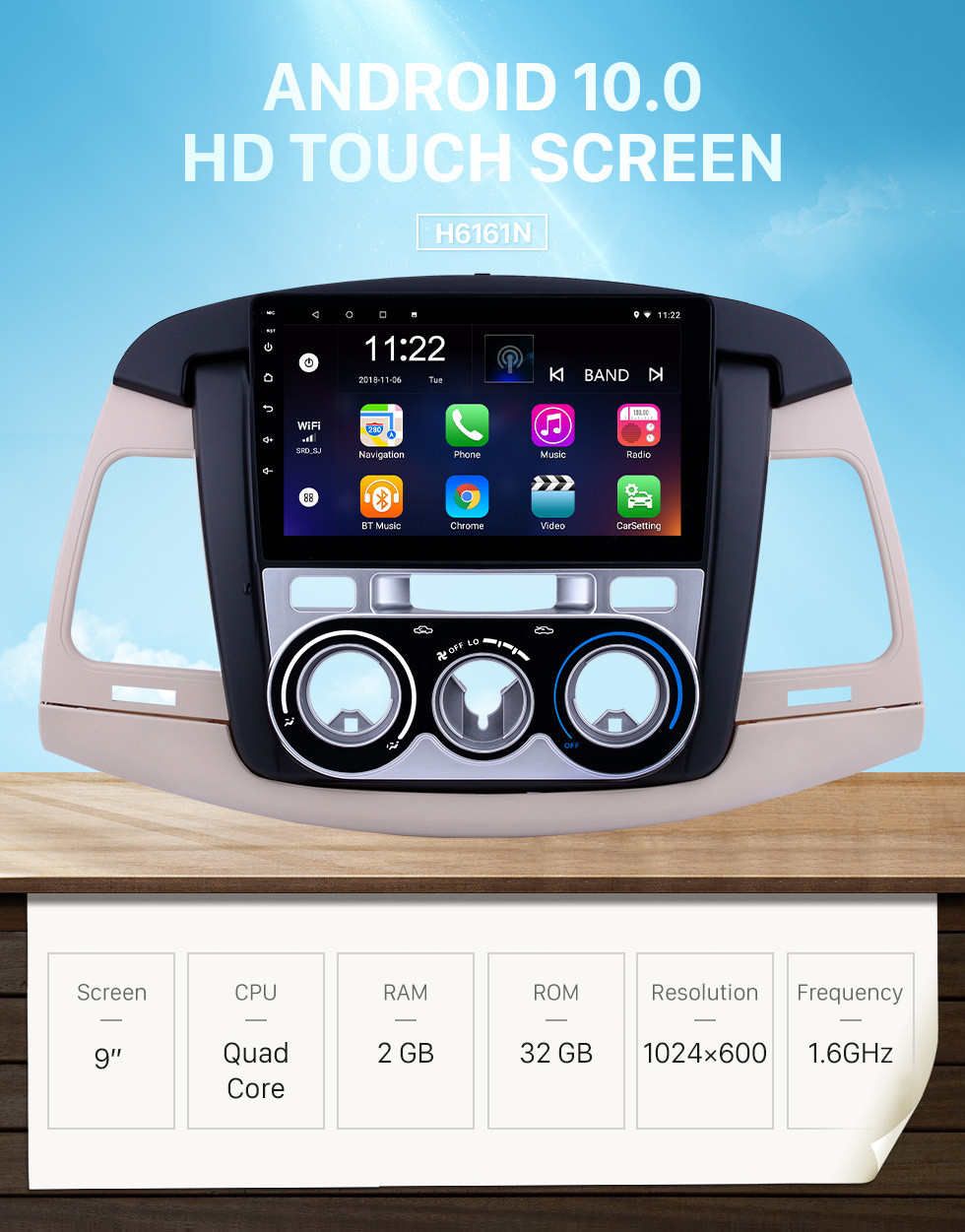 Seicane Android 10.0 9 inch Touchscreen GPS Navigation Radio for 2007-2011 Toyota Innova Manual A/C with Bluetooth USB WIFI support Carplay SWC Rear camera Seicane Android 10.0 9 inch Touchscreen GPS Navigation Radio for 2007-2011 Toyota Innova Manual A/C with Bluetooth USB WIFI support Carplay SWC Rear camera