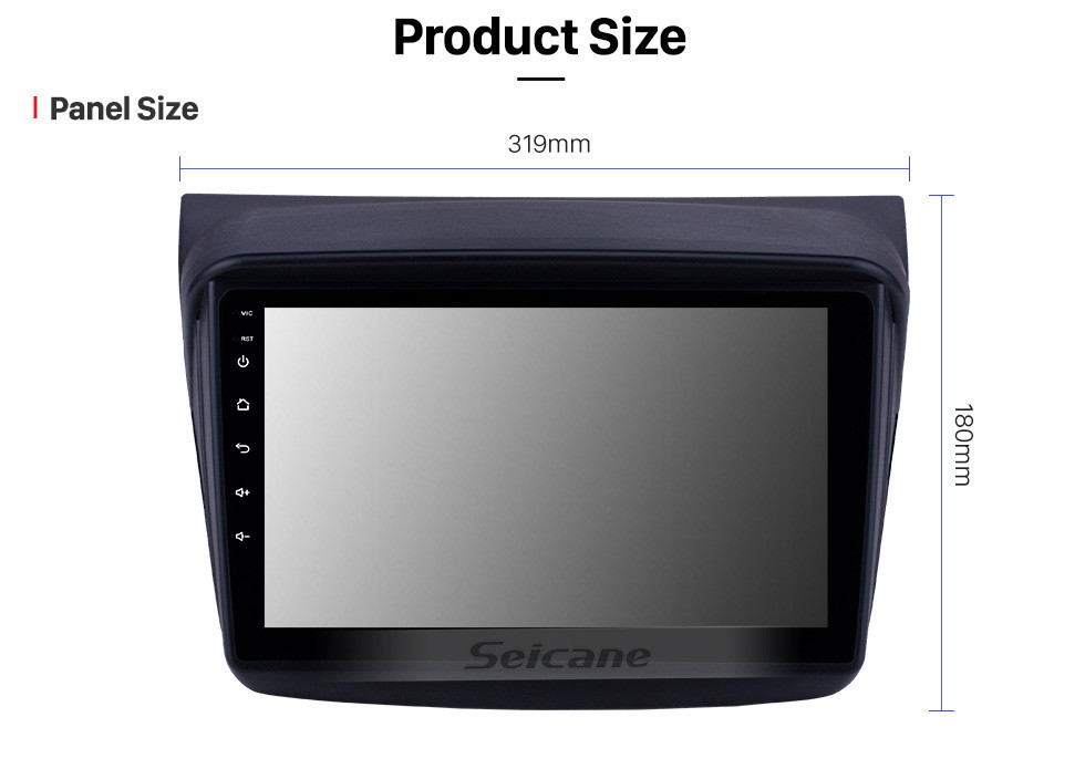 Seicane HD Touchscreen de 9 polegadas Android 10.0 GPS Rádio de Navegação para 2010 MITSUBISHI PAJERO Sport / L200 / 2006 + Triton / 2008 + PAJERO Sport2 Montero Esporte / 2010 + Pajero Dakar / 2008 + Challenger com USB Bluetooth suporte Carplay SWC