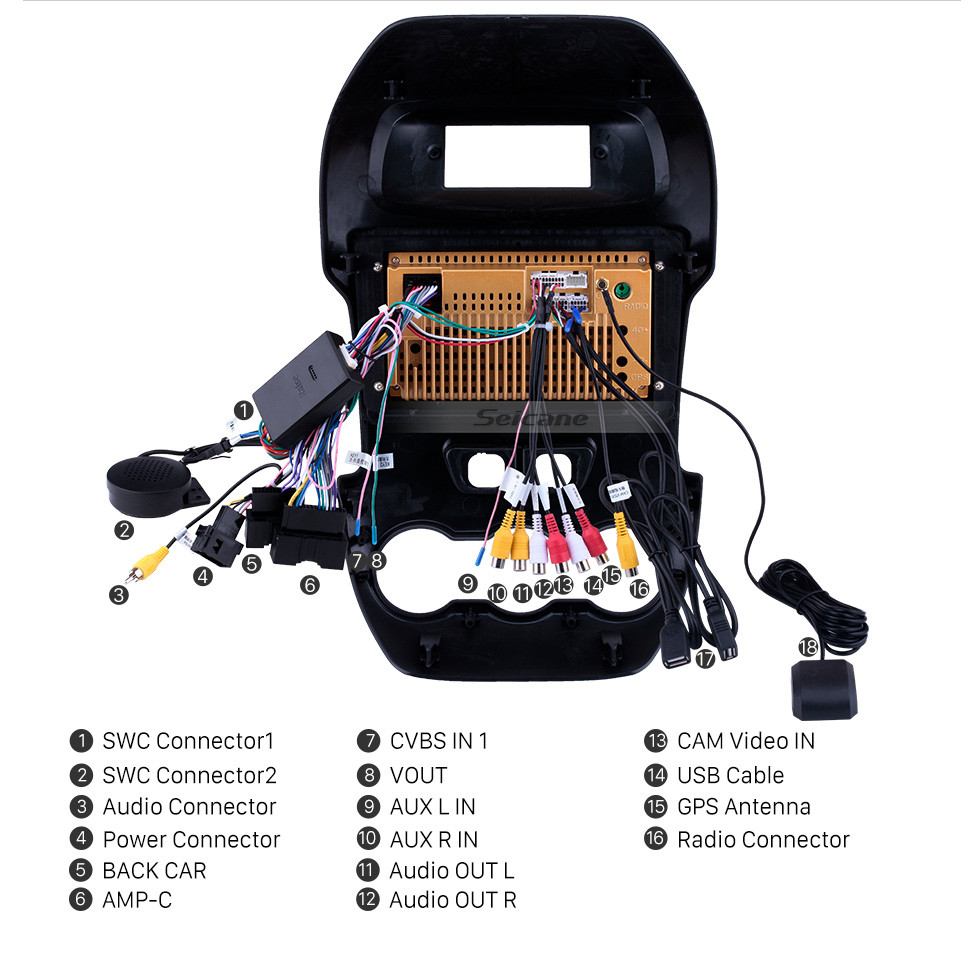 Seicane 9 inch Android 10.0 2011-2014 Ford Ranger GPS Navigation Radio with Bluetooth HD Touchscreen USB WIFI Music support TPMS DVR SWC Carplay Digital TV