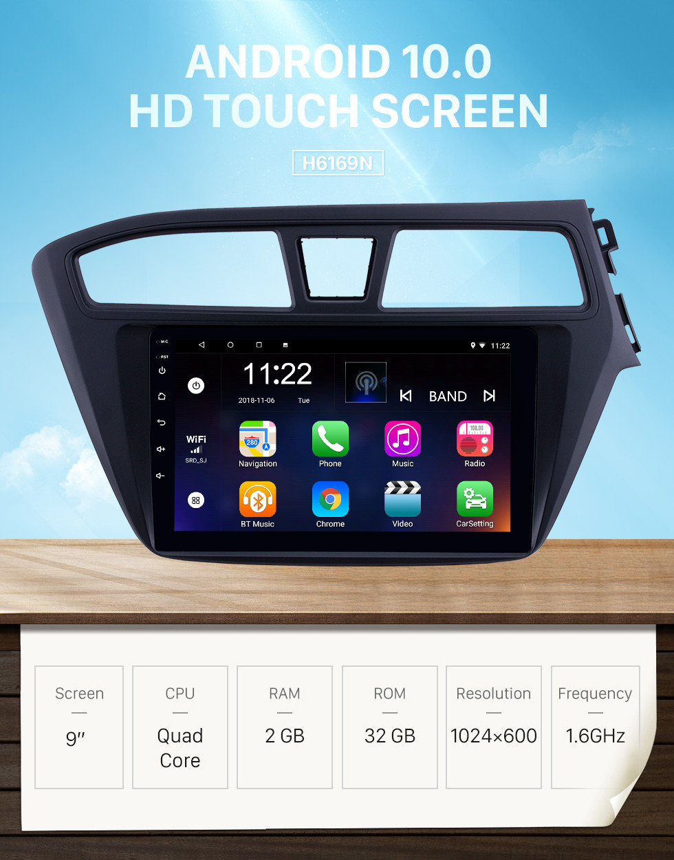 Seicane 2014-2017 Hyundai i20 RHD 9 inch Android 10.0 HD Touchscreen Bluetooth Radio GPS Navigation Stereo USB AUX support Carplay 3G WIFI Mirror Link Seicane 2014-2017 Hyundai i20 RHD 9 inch Android 10.0 HD Touchscreen Bluetooth Radio GPS Navigation Stereo USB AUX support Carplay 3G WIFI Mirror Link