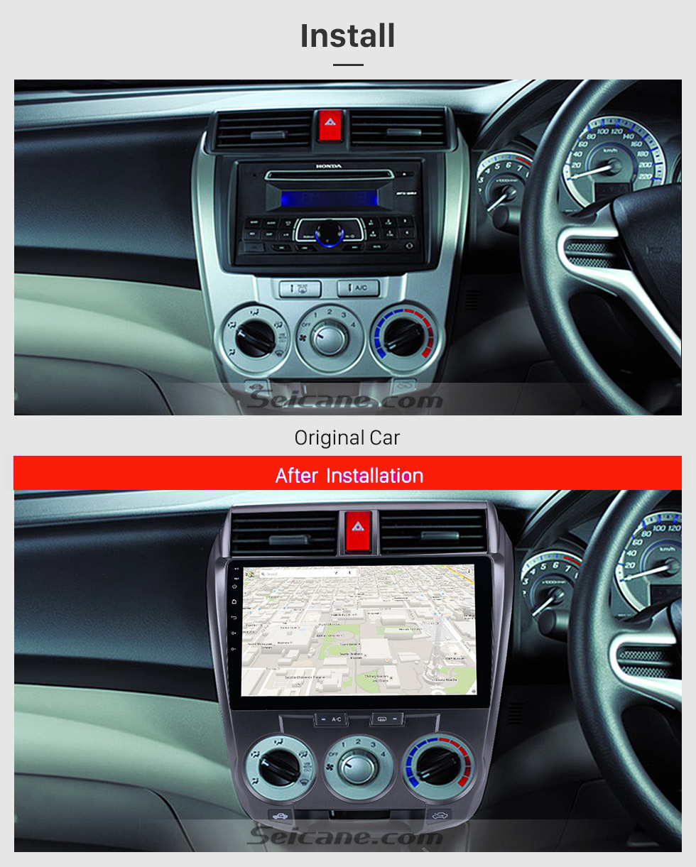 Seicane 2006-2013 Honda CITY HD 1024*600 Touchscreen Android 10.0 Radio Car Stereo with GPS Navigation Bluetooth USB WIFI OBD2 1080P Rearview camera Mirror link Seicane 2006-2013 Honda CITY HD 1024*600 Touchscreen Android 10.0 Radio Car Stereo with GPS Navigation Bluetooth USB WIFI OBD2 1080P Rearview camera Mirror link