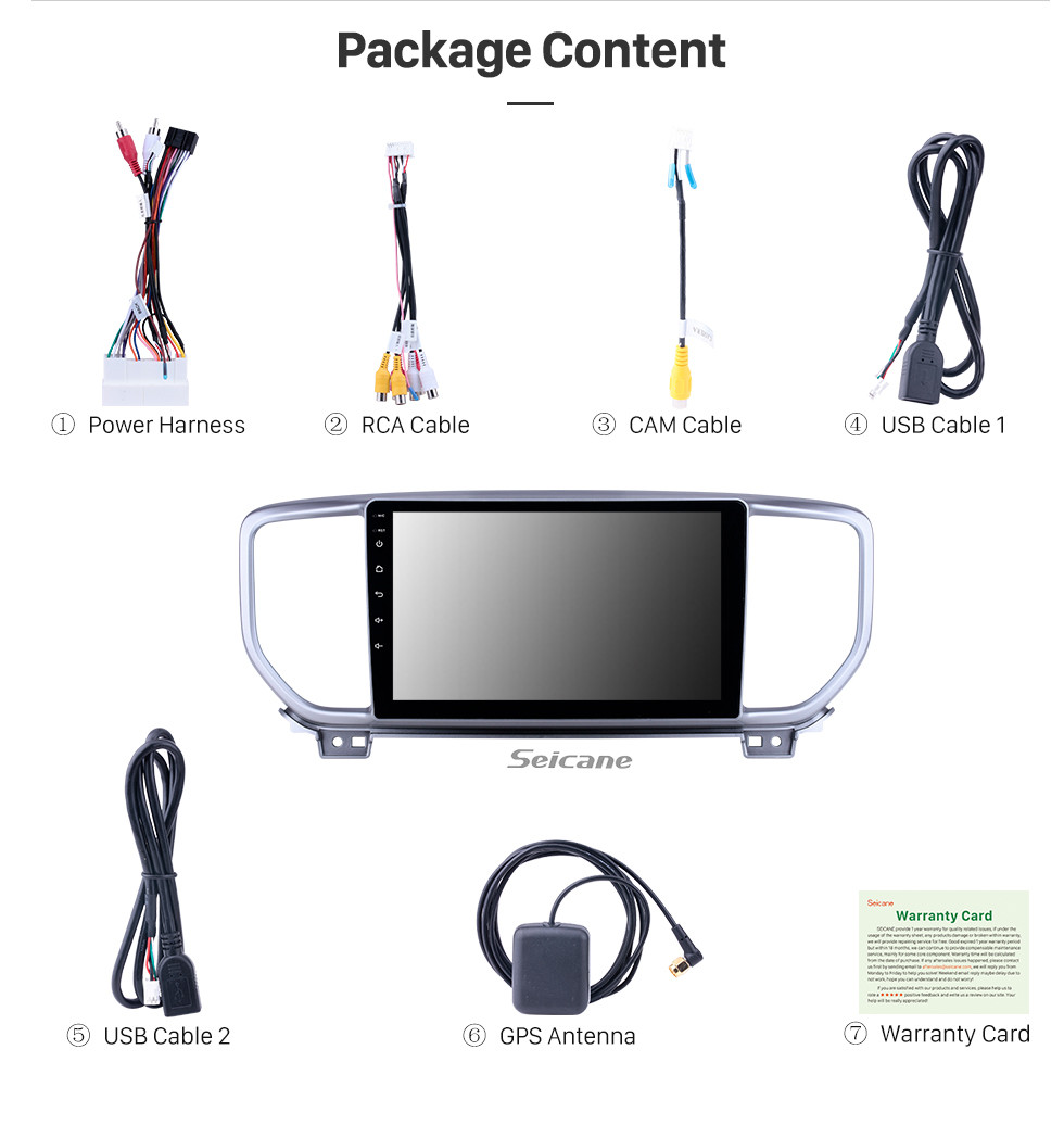 Seicane Android 10.0 9 дюймов 2018-2019 Kia Sportage R GPS-навигатор с Bluetooth HD сенсорным экраном USB Музыка поддержка TPMS SWC Carplay Задняя камера