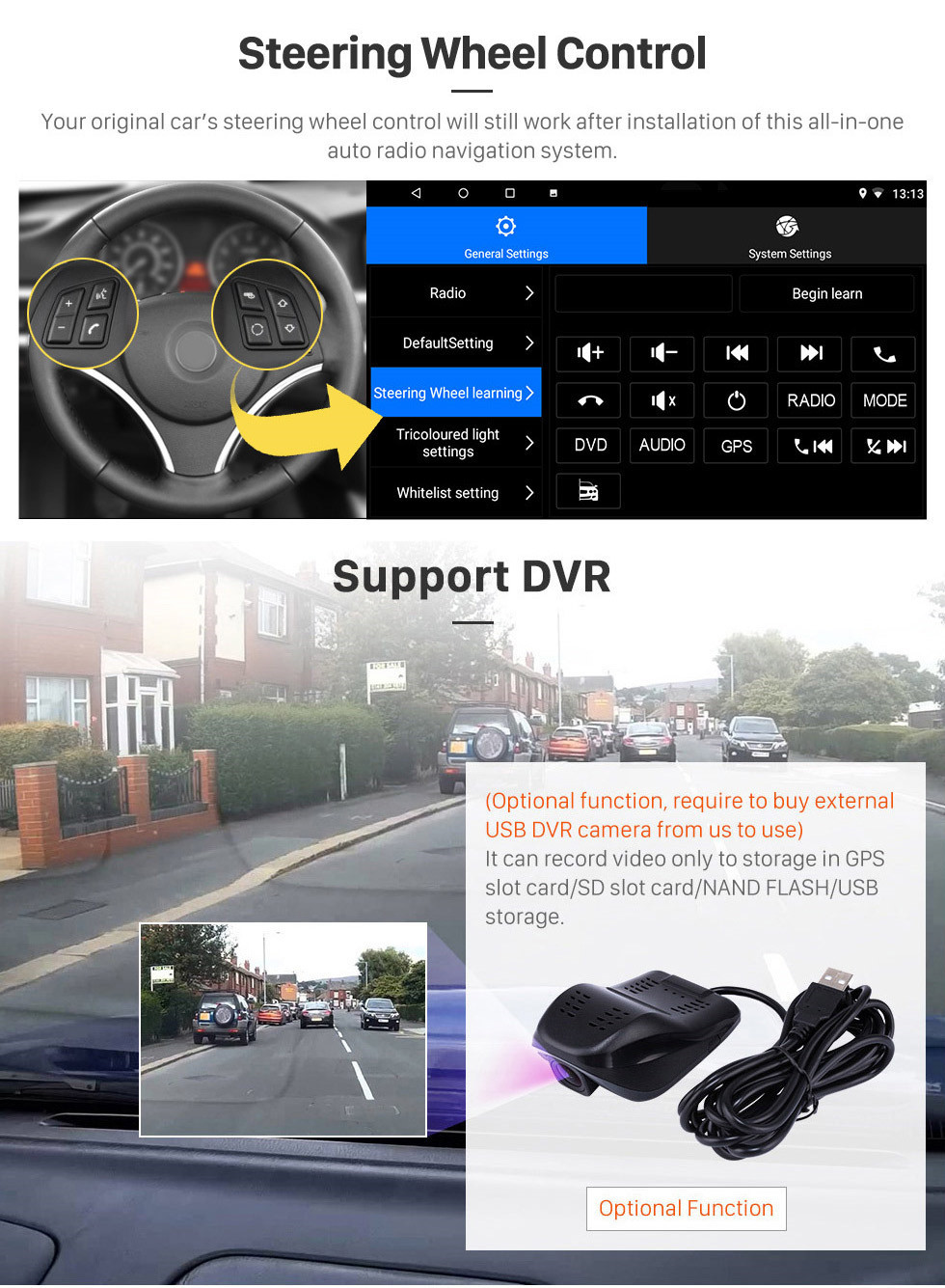 Seicane 2011-2015 Mercedes Benz Inteligente Android 10.0 9 polegada Rádio Navegação GPS Bluetooth HD Touchscreen com Música suporte WI-FI DAB + OBD2 DVR Carplay