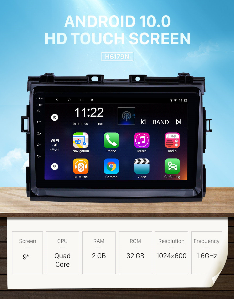 Seicane 2006 2007 2008-2012 Toyota Previa Android 10.0 Touchscreen 9 inch Head Unit Bluetooth GPS Navigation Radio with AUX support OBD2 DVR SWC Carplay Seicane 2006 2007 2008-2012 Toyota Previa Android 10.0 Touchscreen 9 inch Head Unit Bluetooth GPS Navigation Radio with AUX support OBD2 DVR SWC Carplay